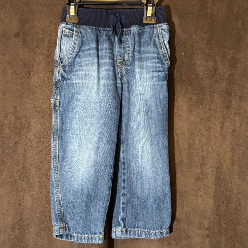 Gymboree Kids 2T Denim Carpenter Pants Relaxed‎ Fit Blue Jeans Toddler